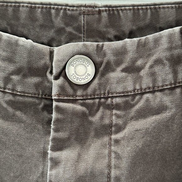 Bonobos Pants Mens 32 Chino Straight Leg Brown Cotton Flat Front Pockets - Picture 4 of 9